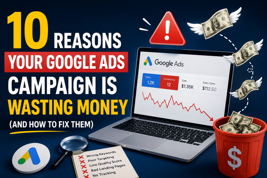 10 Reasons Your Google Ads Campaign Is Wasting Money (And How to Fix Them)